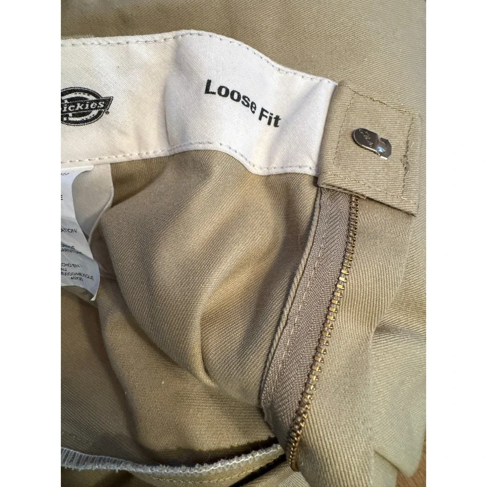 Dickies Loose Fit Double Knee Work Pants in Khaki Men's Size 40 X 30